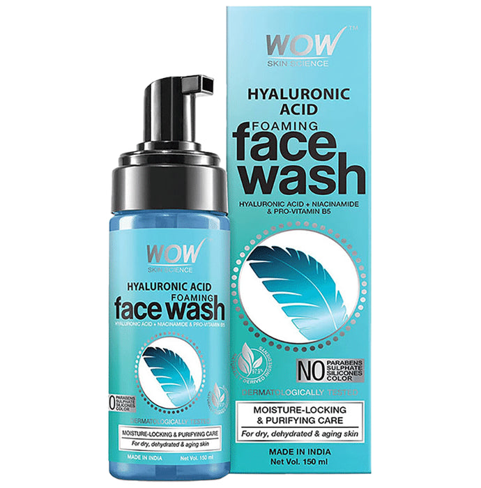 WOW Skin Science Hyaluronic Acid Foaming Face Wash - Classic Derma