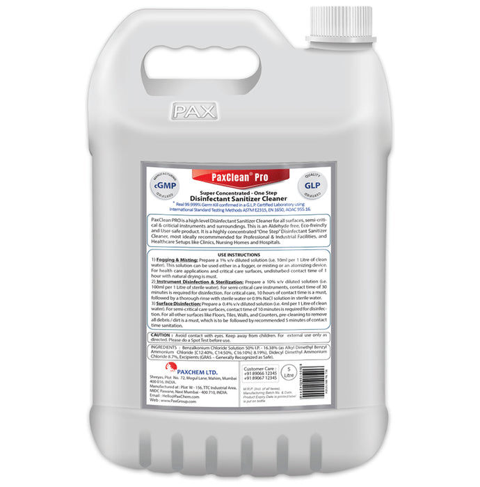 PaxClean Pro Super Concentrated-One Step Disinfectant Sanitizer Cleaner
