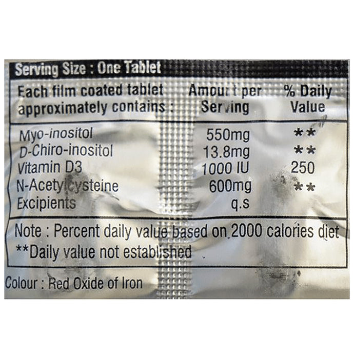 Pco Care Forte Tablet with Myo-Inositol, D-Chiro Inositol, Vitamin D3 & N-Acetylcysteine