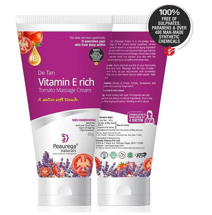 Peaurega Naturals De Tan Vitamin E Rich Tomato Massage Cream