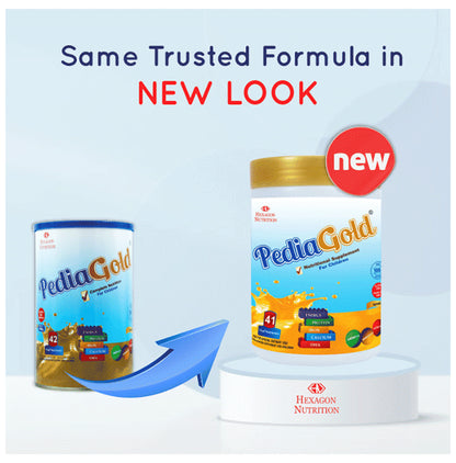 PediaGold with Protein, Iron, Calcium & DHA | For Kids' Growth & Immunity | Flavour Mango Powder