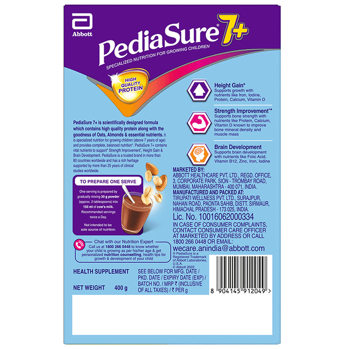 PediaSure Powder for Growing Children Chocolate with Oats & Almond