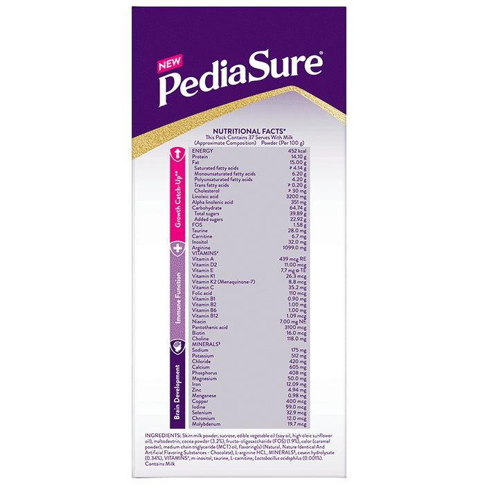 PediaSure Scientifically Designed Nutritional Drink for Kids Growth Premium Chocolate
