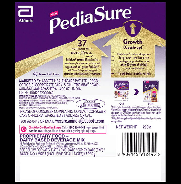 PediaSure Scientifically Designed Nutritional Drink for Kids Growth Premium Chocolate