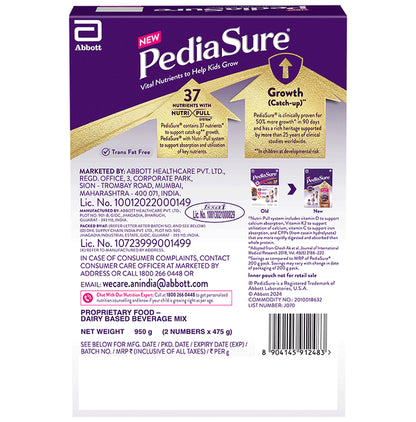 PediaSure Vital Nutrients to Help kids Growth Powder (475gm Each) Chocolate