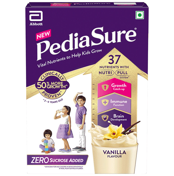 PediaSure Zero Sucrose Drink Scientifically Designed Nutrition to Help Kids Grow Vanilla - Classic Derma