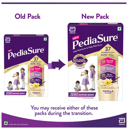 PediaSure Zero Sucrose Drink Scientifically Designed Nutrition to Help Kids Grow Vanilla
