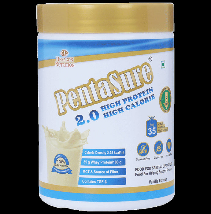 PentaSure 2.0 High Whey Protein with MCT | Flavour Powder Vanilla - Classic Derma