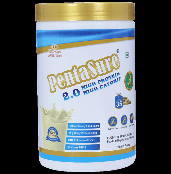 PentaSure 2.0 High Whey Protein with MCT | Flavour Powder Vanilla - Classic Derma