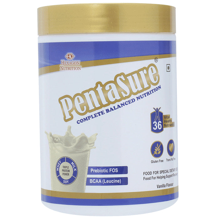 PentaSure Complete Balanced Nutrition with Prebiotic FOS & BCAA Vanilla Powder - Classic Derma