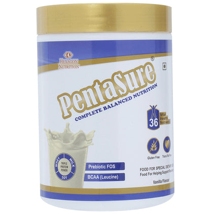 PentaSure Complete Balanced Nutrition with Prebiotic FOS & BCAA Vanilla Powder - Classic Derma