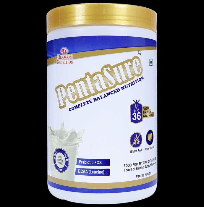 PentaSure Complete Balanced Nutrition with Prebiotic FOS & BCAA Vanilla Powder - Classic Derma