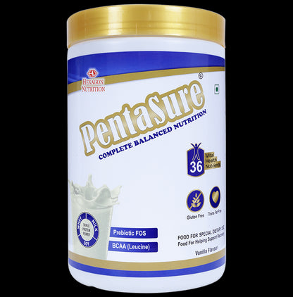 PentaSure Complete Balanced Nutrition with Prebiotic FOS & BCAA Vanilla Powder - Classic Derma