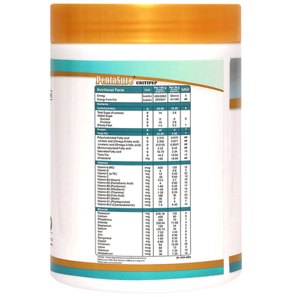 PentaSure Critipep 100% Whey Peptide | Gluten Free | Flavour Powder Creamy Vanilla | With Essential Vitamins | Nutrition Formula