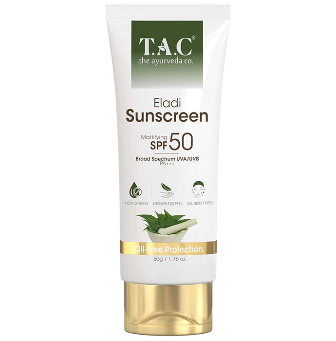 TAC The Ayurveda Co. Eladi Sunscreen SPF 50 PA+++ - Classic Derma