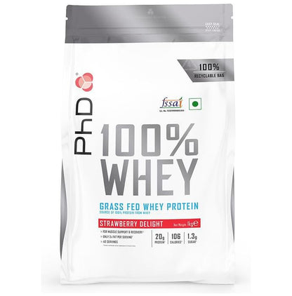 PHD 100% Grass Fed Whey Protein Powder Strawberry Delight - Classic Derma