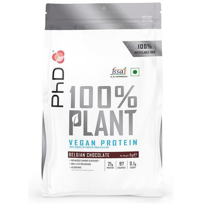 PHD 100% Plant Vegan Protein Powder Belgian Chocolate - Classic Derma