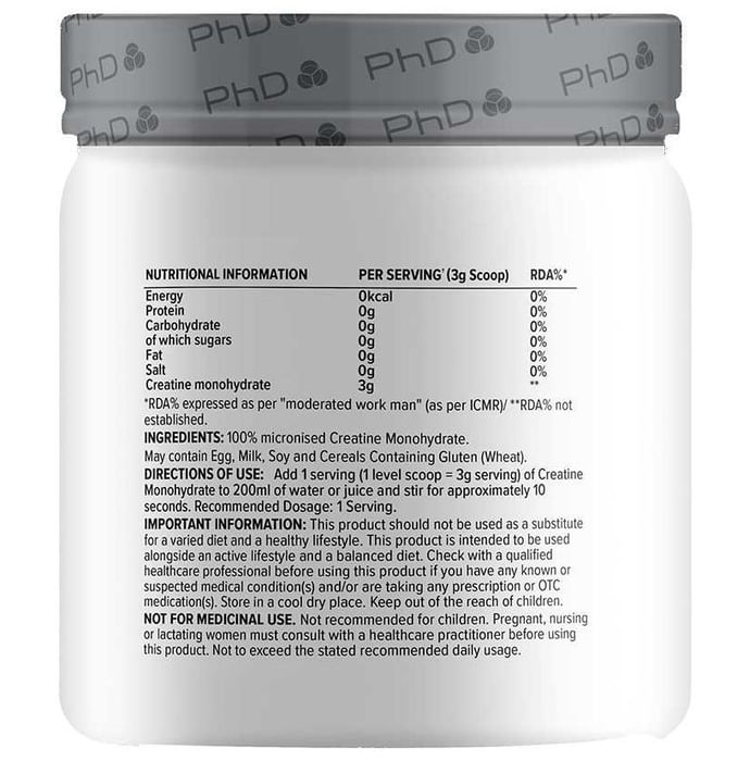 PHD Creatine Pure micronised Grade Powder