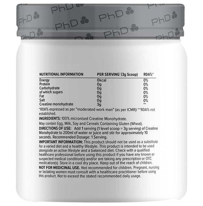 PHD Creatine Pure micronised Grade Powder