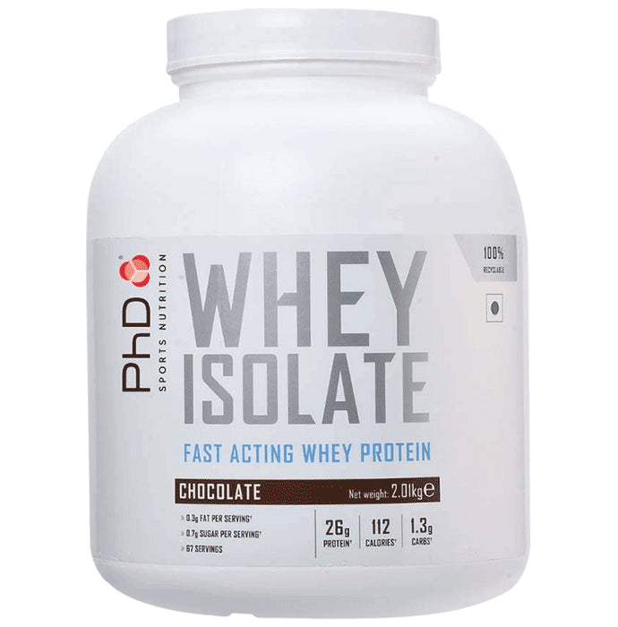 PHD Sports Nutrition Whey Isolate Fast Acting Whey Protein Chocolate - Classic Derma