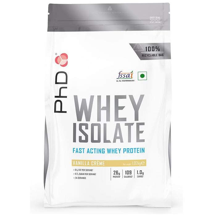 PHD Whey Isolate Fast Acting Whey Protein Powder Vanilla Creme - Classic Derma