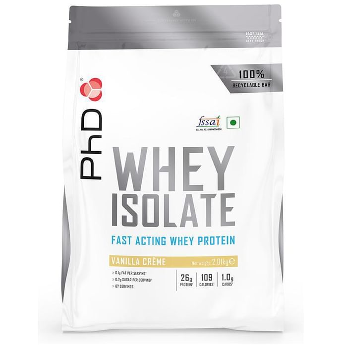 PHD Whey Isolate Fast Acting Whey Protein Powder Vanilla Creme - Classic Derma