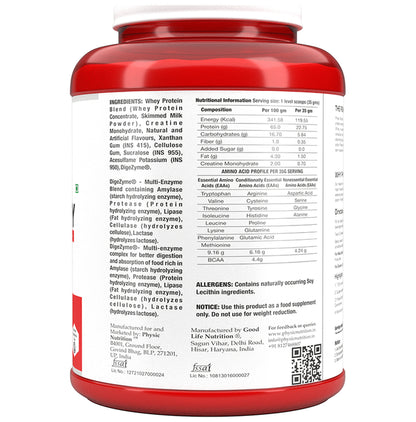 Physic Nutrition Active Whey Next Level Supplement Powder Mango