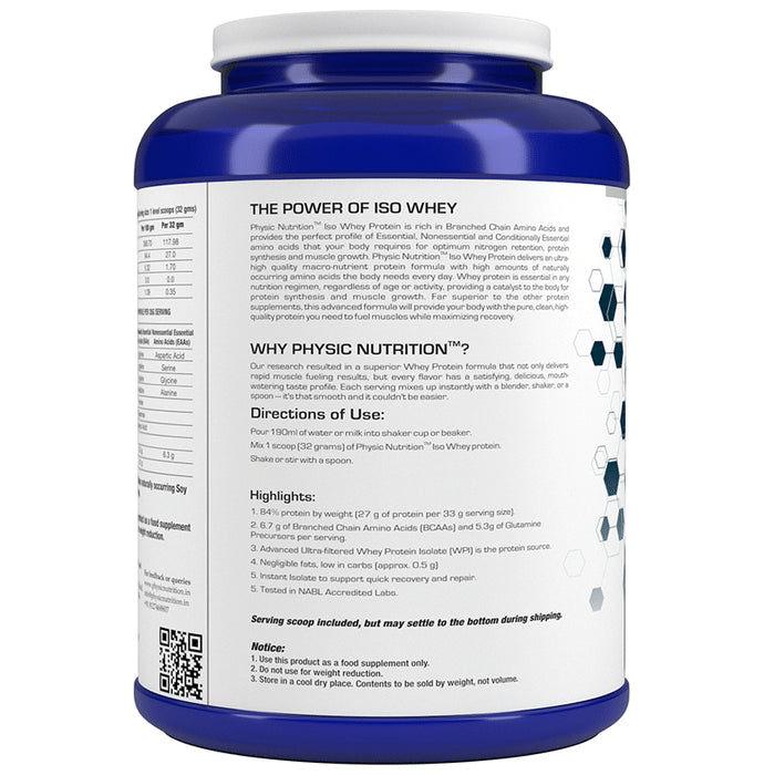 Physic Nutrition Iso Whey Powder Coffee