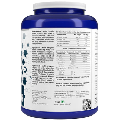 Physic Nutrition Iso Whey Powder Coffee