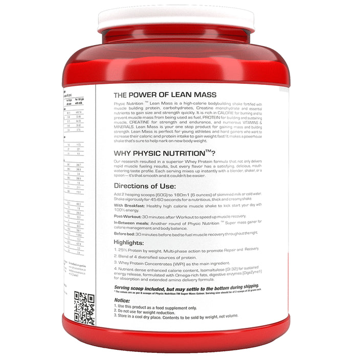 Physic Nutrition Lean Mass Powder Coffee