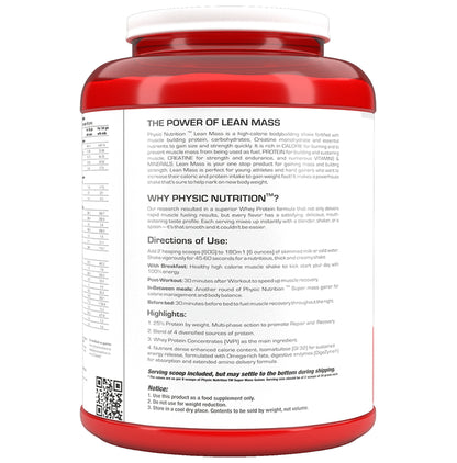 Physic Nutrition Lean Mass Powder Coffee