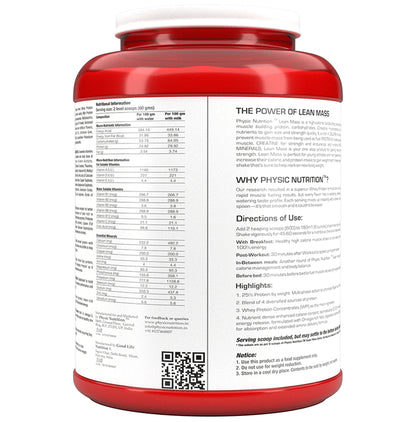 Physic Nutrition Lean Mass Powder Coffee