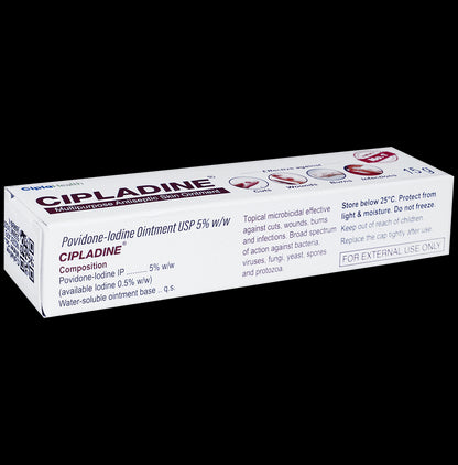 Cipladine Water Soluble Microbicidal Povidone lodine Ointment