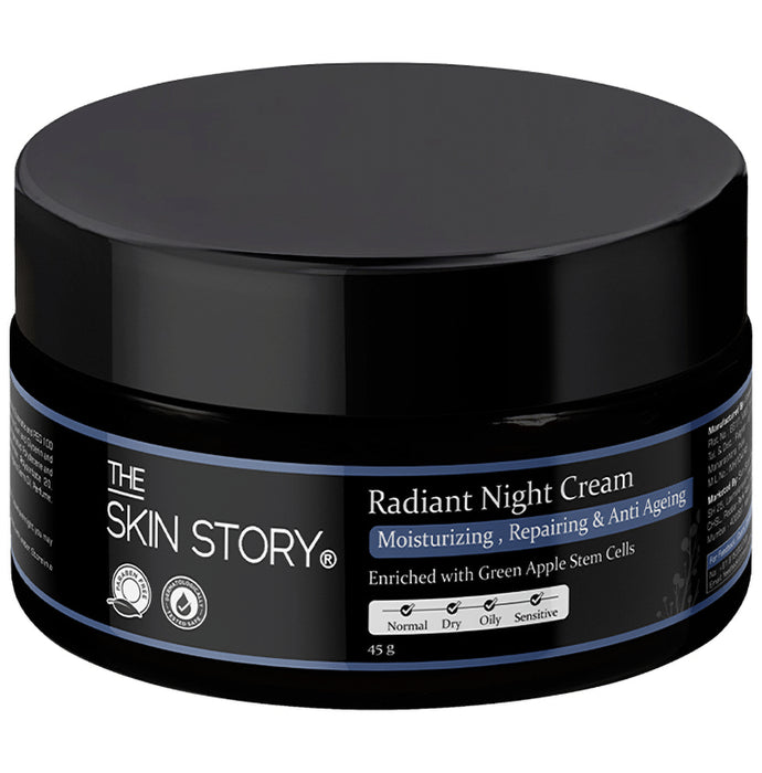 The Skin Story Radiant Night Cream Moisturizing, Repairing & Anti-Aging Enriched with Stem Cells Cream - Classic Derma