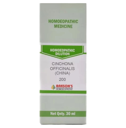 Bakson's Homeopathy Cinchona Officinalis (China) Dilution 200 - Classic Derma