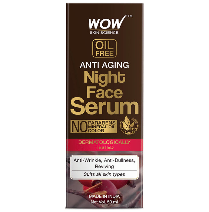 WOW Skin Science Oil Free Anti Aging Night Face Serum - Classic Derma