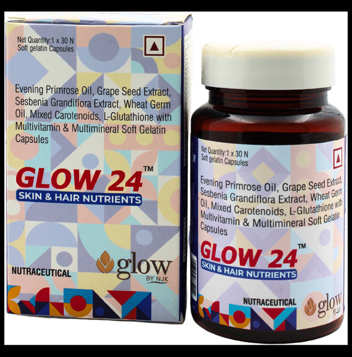 Glow 24 Skin and Hair Nutrients Soft Gelatin Capsule - Classic Derma