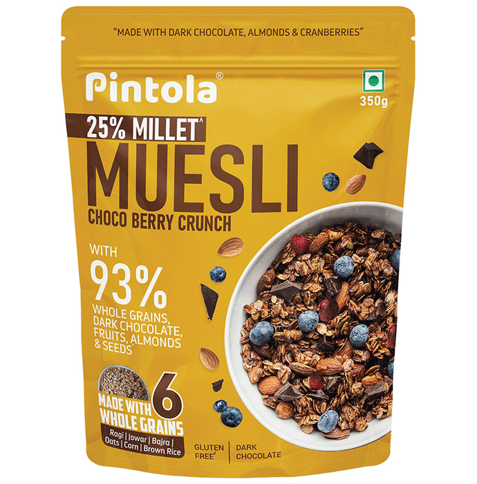 Pintola Muesli Choco Berry Crunch Gluten Free Dark Chocolate - Classic Derma