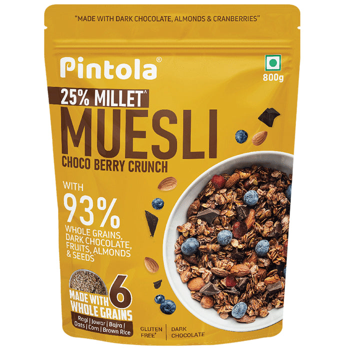 Pintola Muesli Choco Berry Crunch Gluten Free Dark Chocolate - Classic Derma