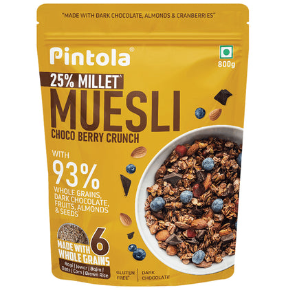 Pintola Muesli Choco Berry Crunch Gluten Free Dark Chocolate - Classic Derma