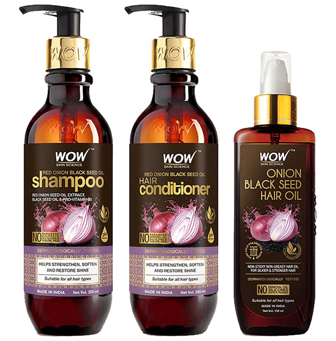 WOW Skin Science Onion Oil Ultimate Hair Care Kit - Classic Derma