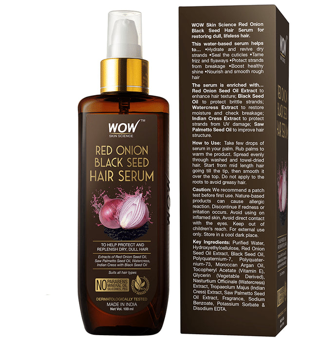 WOW Skin Science Red Onion Black Seed Hair Serum - Classic Derma