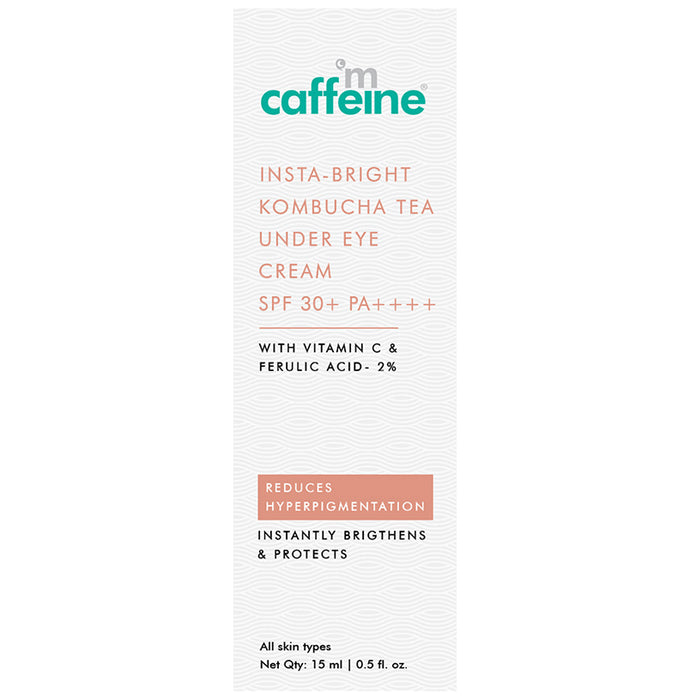 mCaffeine Insta Bright Kombuchu Tea Under Eye Cream SPF 30+ PA++++ - Classic Derma