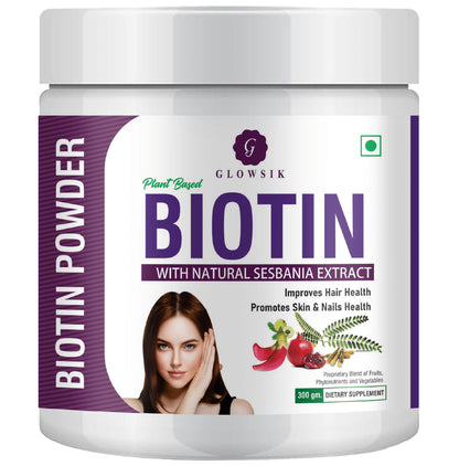 Glowsik Plant Based Biotin Powder - Classic Derma