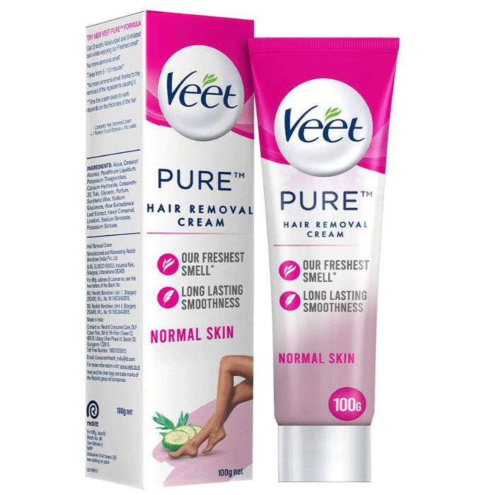 Veet Pure Hair Removal Cream with No Ammonia Smell | For Normal Skin - Classic Derma