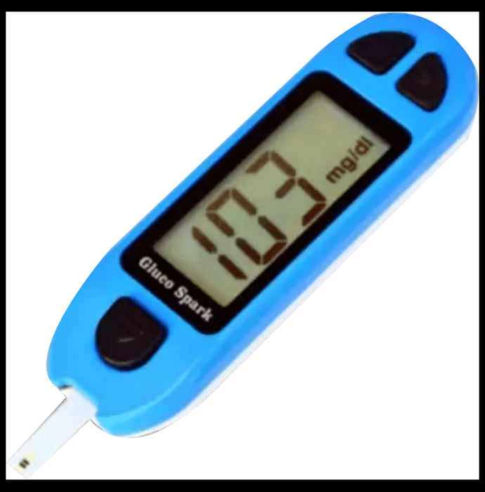 Gluco Spark Bare Glucometer Sugar Test Device with Packaging - Classic Derma