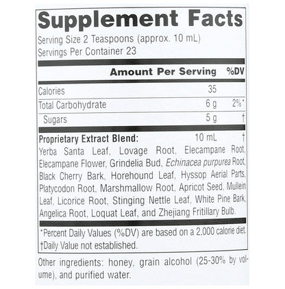 Planetary Herbals Old Indian Wild Cherry Bark Syrup