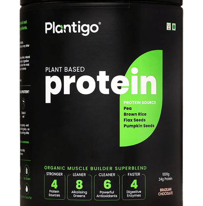 Plantigo Plant Based Protein Powder Brazilian Chocolate - Classic Derma