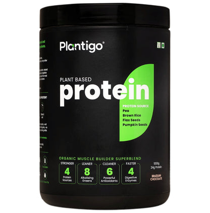 Plantigo Plant Based Protein Powder Brazilian Chocolate - Classic Derma