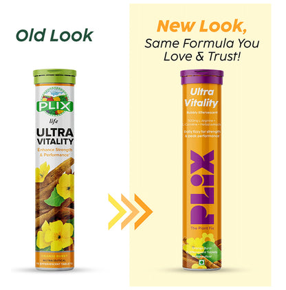 Plix Life Ultra Vitality Effervescent Tablet Orange Burst